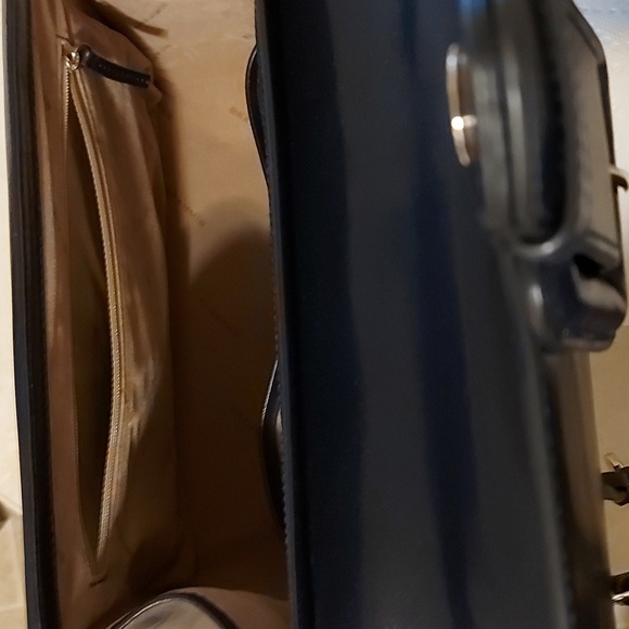 Brahmin Medium Francine Navy Blue Topsail Genuine Leather Handbag - Picture 9 of 12